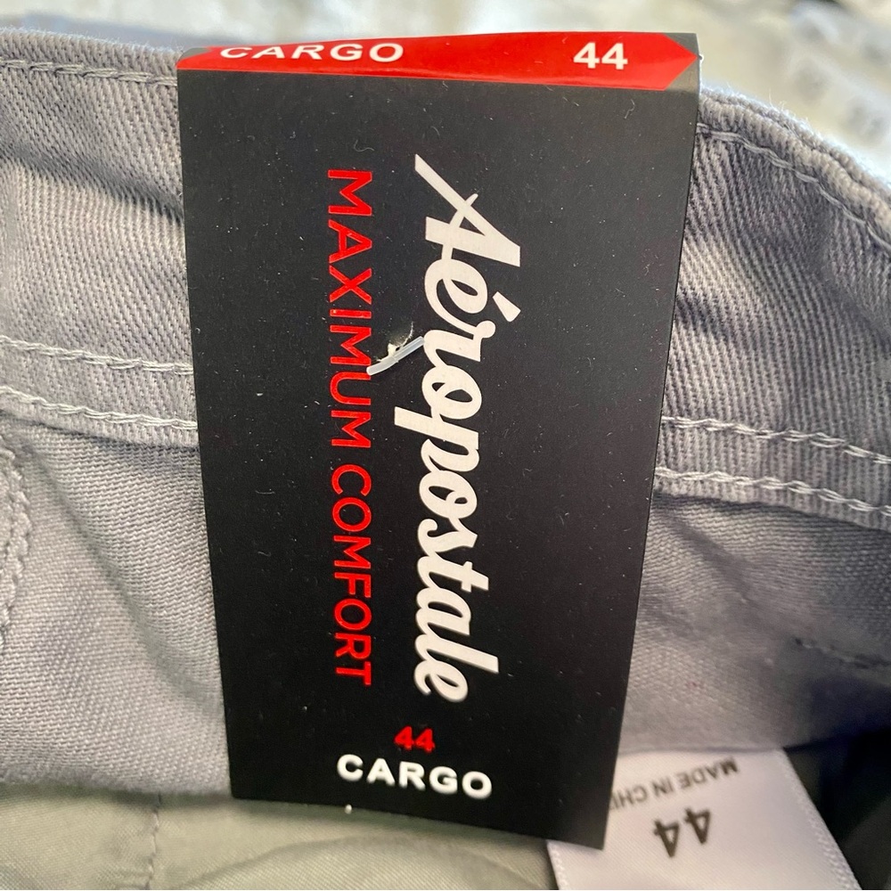Aeropostale Sz 44 Gray Grey Men’s Cargo Shorts 🩳 W/ Belt NWT - Picture 6 of 6